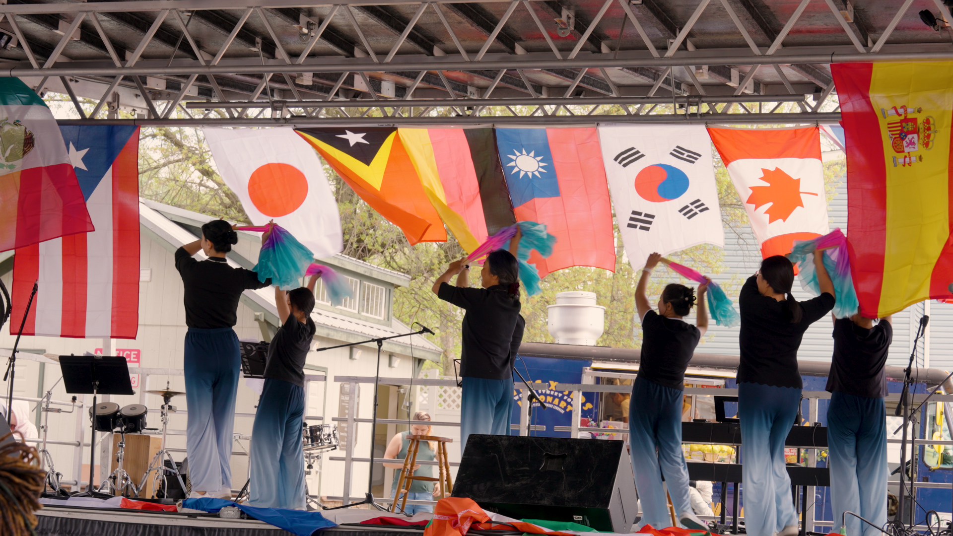 Community members of many backgrounds gather at Morgantown's International Street Fair, April 2026.